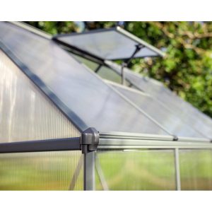 Mythos Polycarbonate Greenhouse 6 x 10 ft. Grey Frame | Palram-Canopia