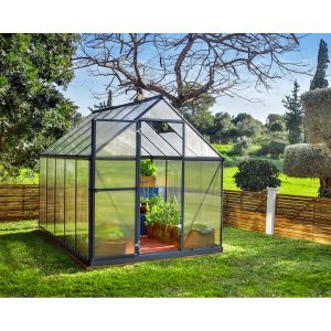 Mythos Polycarbonate Greenhouse 6 x 10 ft. Grey Frame | Palram-Canopia