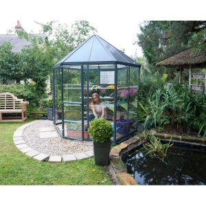 Oasis Hexagonal Polycarbonate Greenhouse Solarium 8 ft. | Palram-Canopia