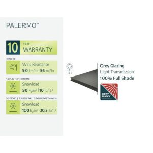 Palermo Aluminum Gazebo 14 x 14 ft. | Palram-Canopia
