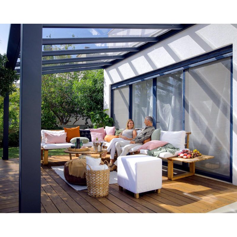 Stockholm Aluminum Patio Covers 11 x 26 ft. Clear Panels | Palram-Canopia
