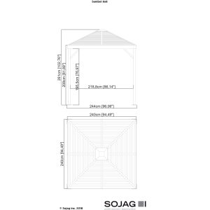 Ventura Aluminum Gazebo 8 x 8 ft | Sojag